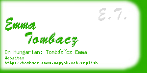 emma tombacz business card